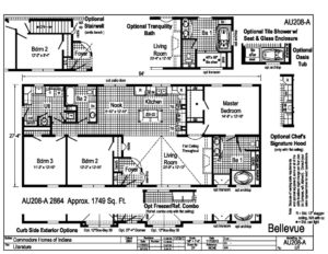 Commodore Bellevue AU208A Floor Plan 1