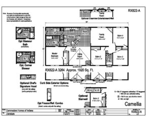 Commodore Camellia RX822A Floorplan