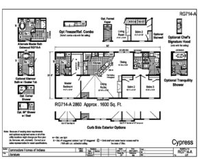Cypress I RG714A Floorplan