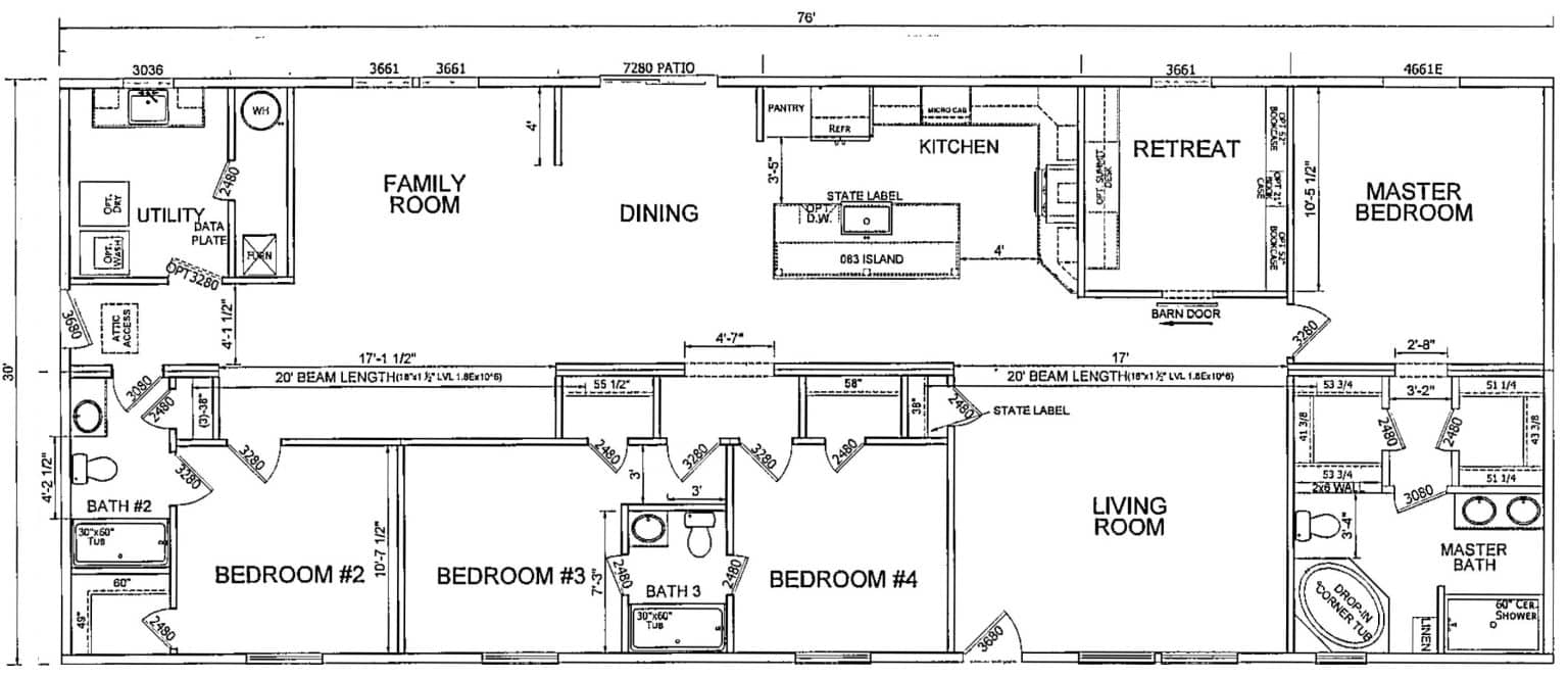 Keswick Model Floorplan D&W Homes