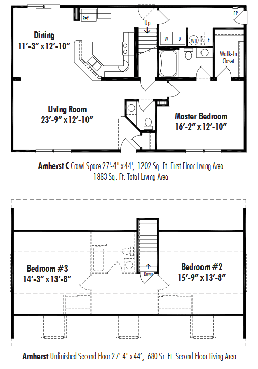 Unibilt Amherst C Floorplan D&W Homes