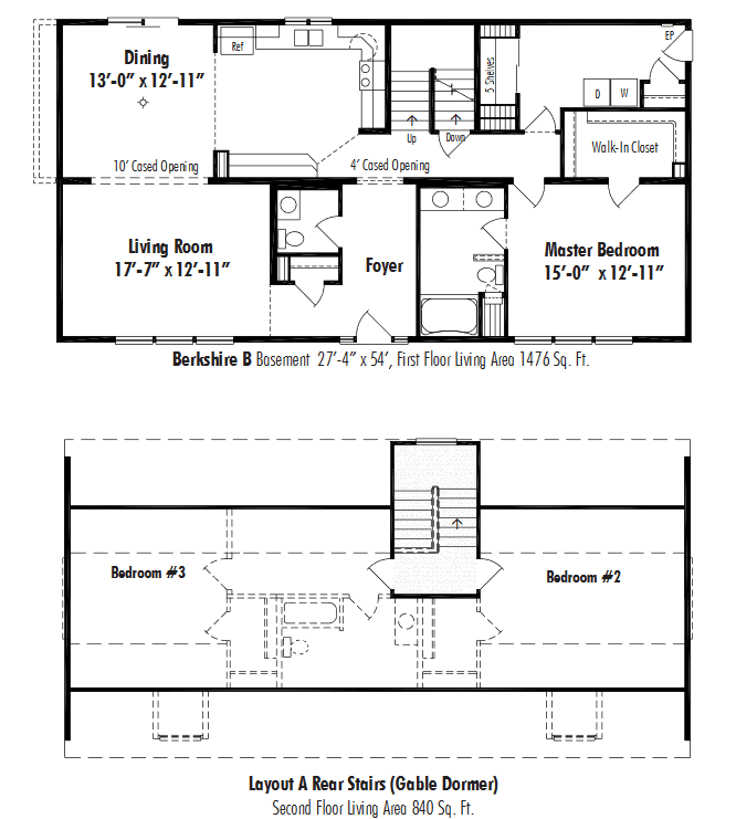 Unibilt Berkshire B Floorplan D&W Homes
