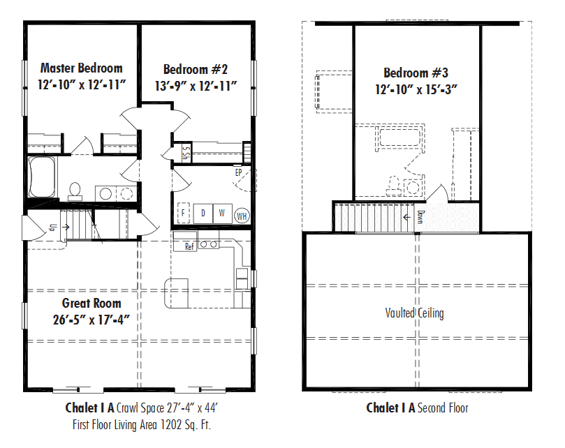 Unibilt Chalet I A Floorplan D&W Homes