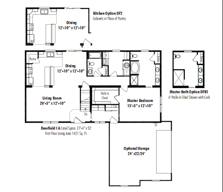 Unibilt Deerfield I A Floorplan D&W Homes