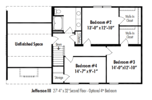Unibilt Jefferson III Opt 4th Bedroom