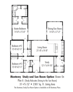 Unibilt Monterey Study and Sunroom Opt