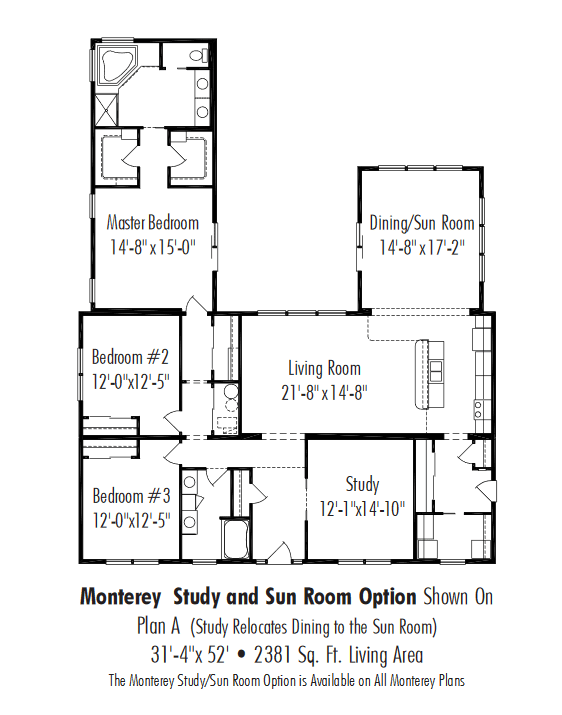 Unibilt Monterey Study and Sunroom Opt