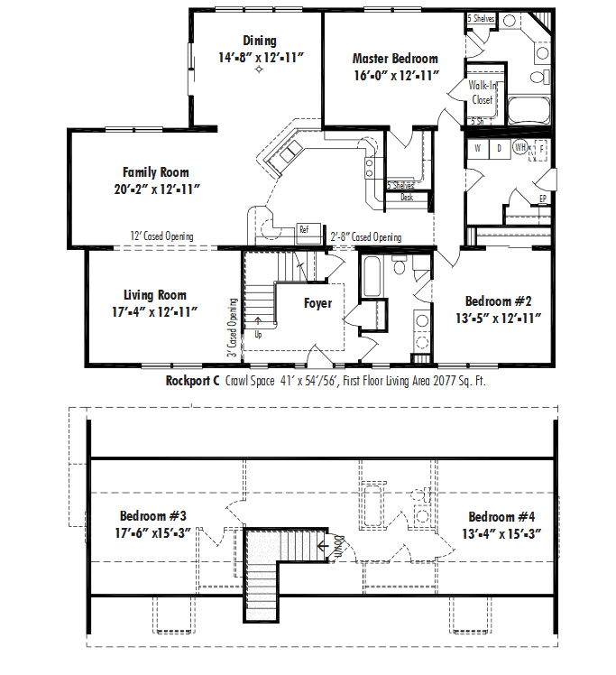 Unibilt Rockport C Floorplan D&W Homes