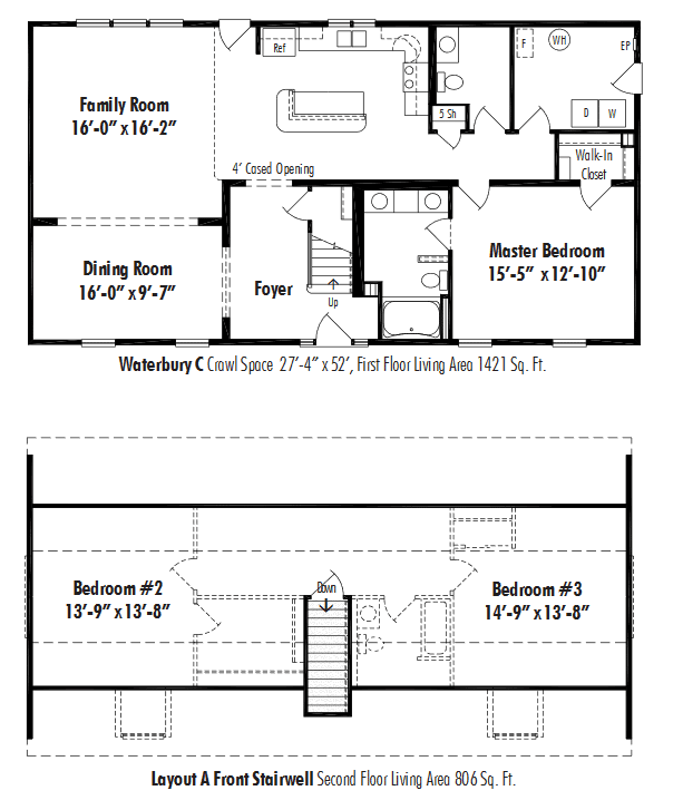 Unibilt Waterbury C Floorplan D&W Homes