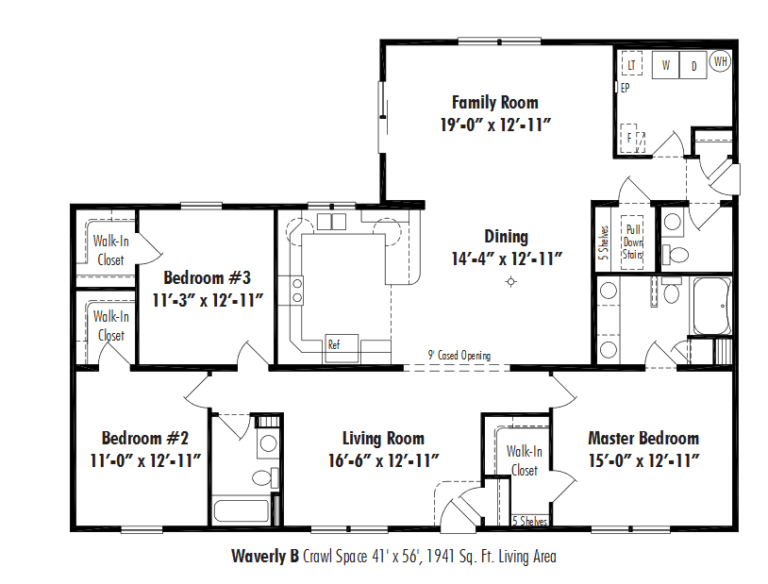 Unibilt Waverly B Floorplan D&W Homes
