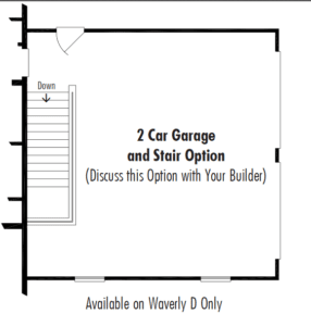 Unibilt Waverly Two Car Garage Opt D