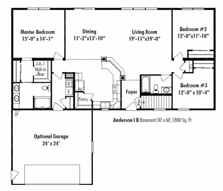 Unibilt Anderson I B Floor Plan - D&W Homes