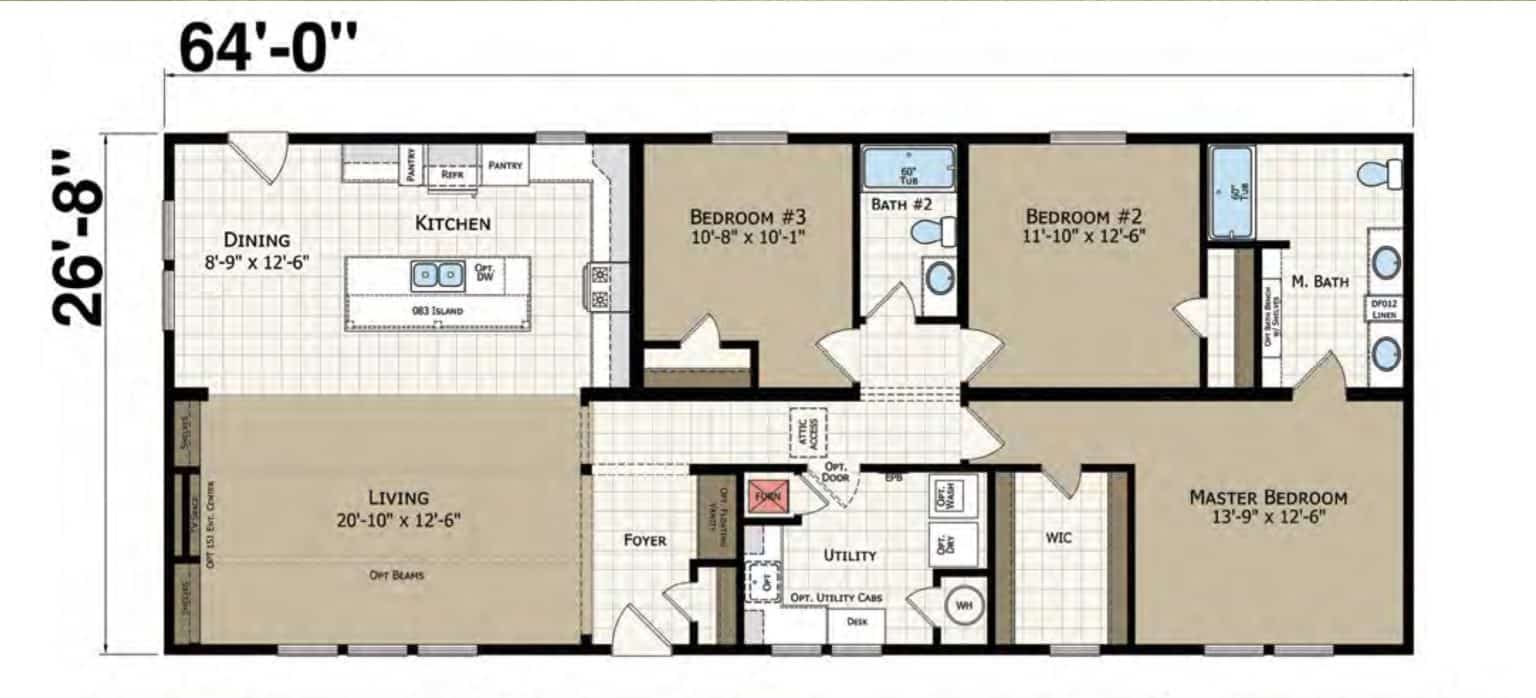 Champion Dutch Diamond 2868 243 Floor Plan - D&W Homes