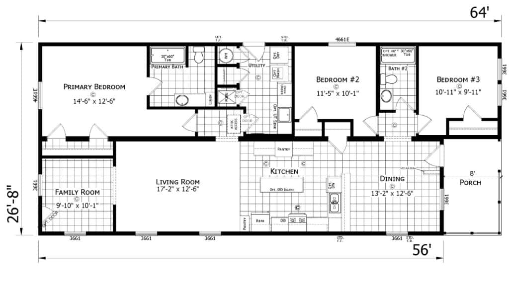 Champion Aspire-36-Georgetown 64 Floor Plan - D&W Homes