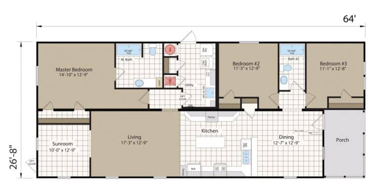 Champion Dutch Diamond 2868 245 Floor Plan - D&W Homes