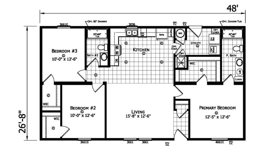 Champion Aspire-9-Lincoln 48 Floor Plan - D&W Homes