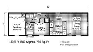 Commodore Mini Mod 1L1021 Floor Plan