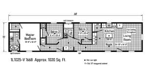 Commodore Mini Mod 1L1025 Floor Plan