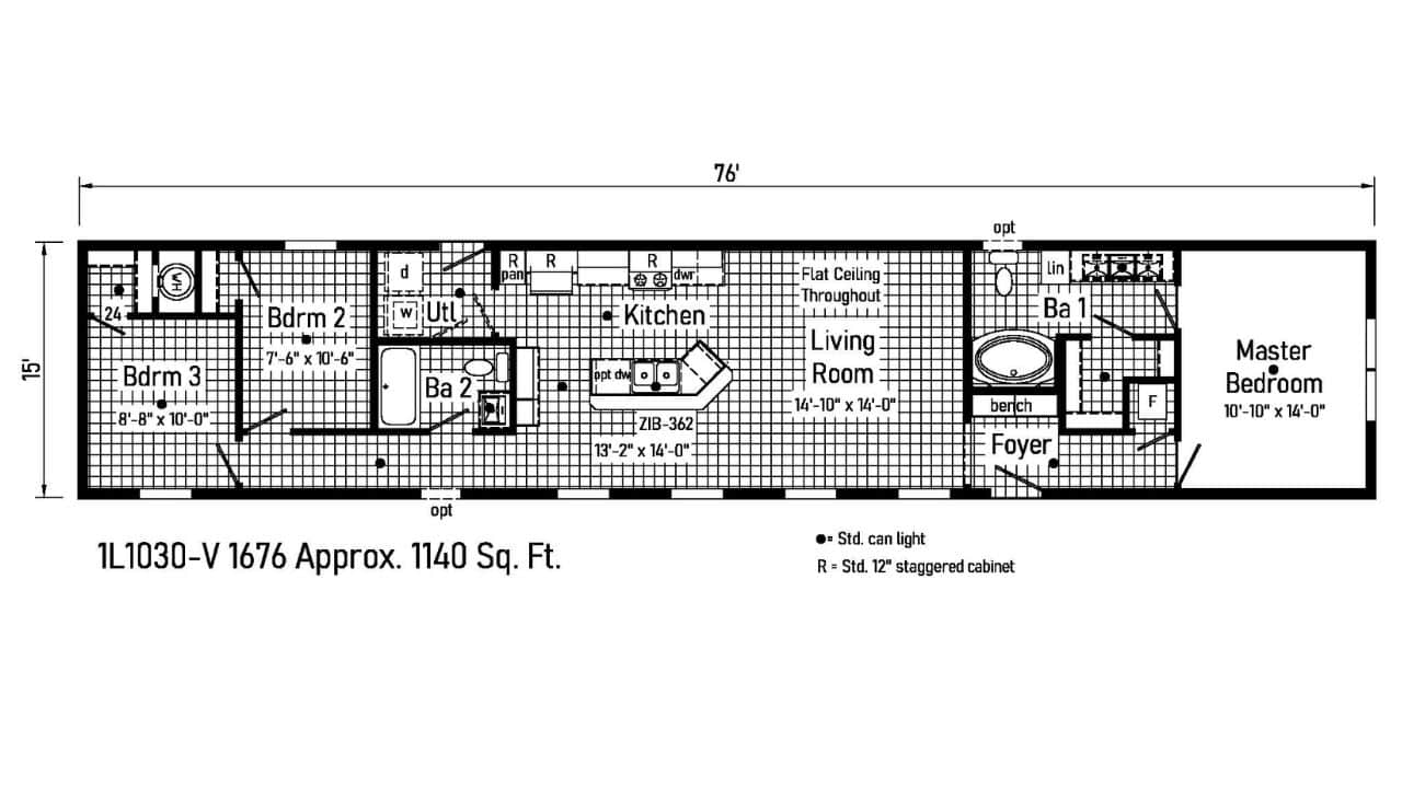 Commodore Mini Mod 1L1030 Floor Plan