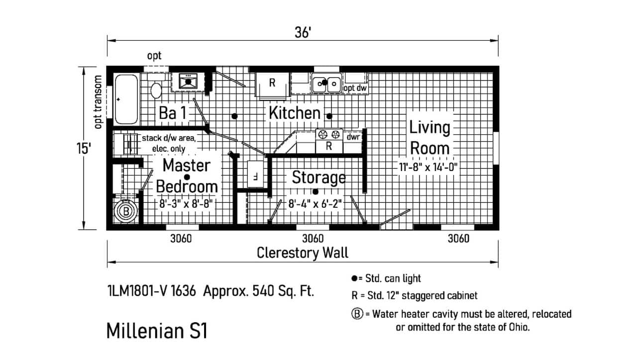 Commodore S1 Mod Floor Plan