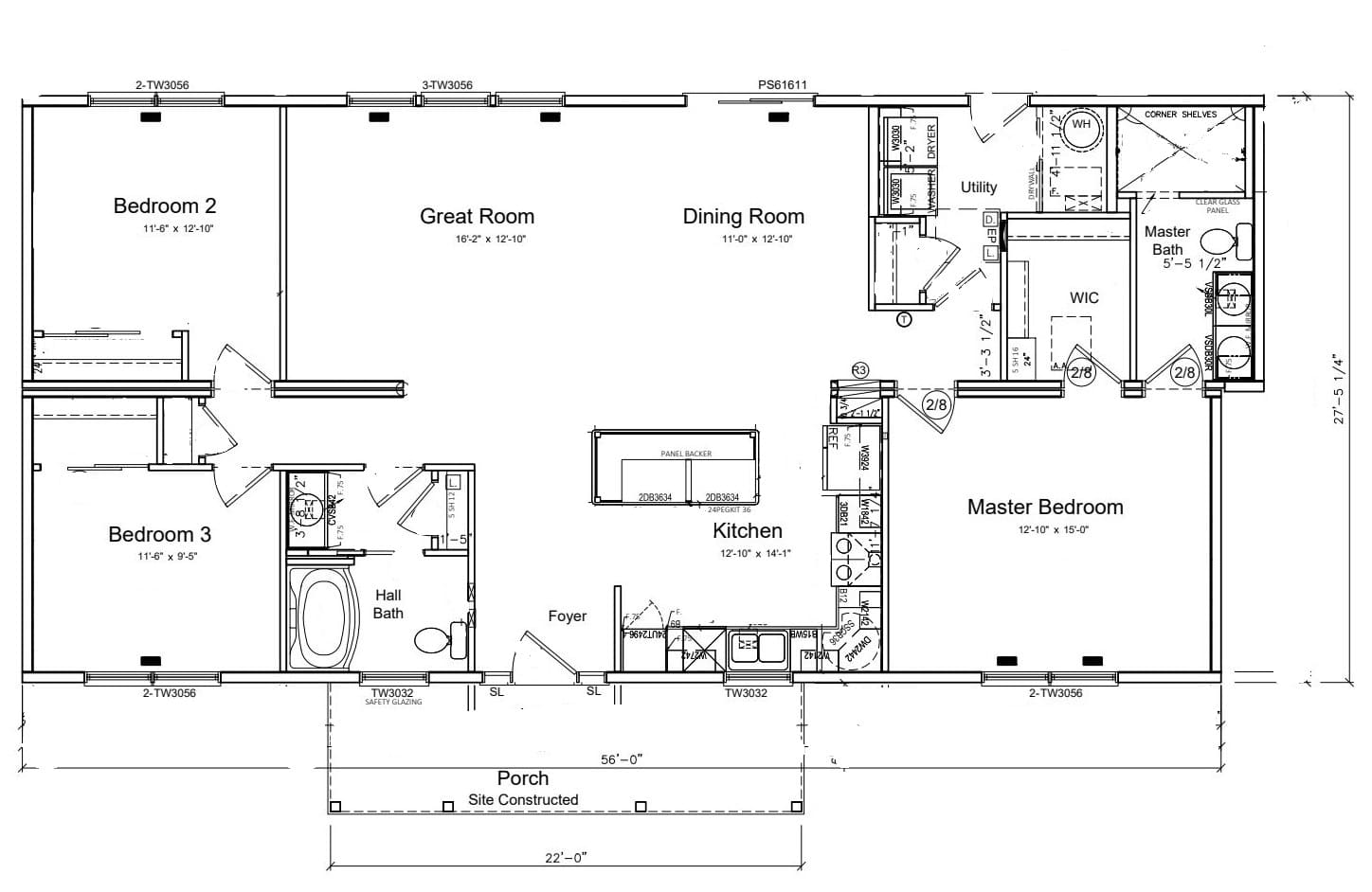 Unibilt Lakelynn Chillicothe Model Floor Plan